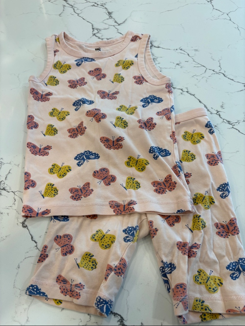 Tea collection Pink Butterfly Tank & Shorts Pajama Set